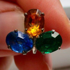 Vintage Screw Back Earrings, Sterling Silver